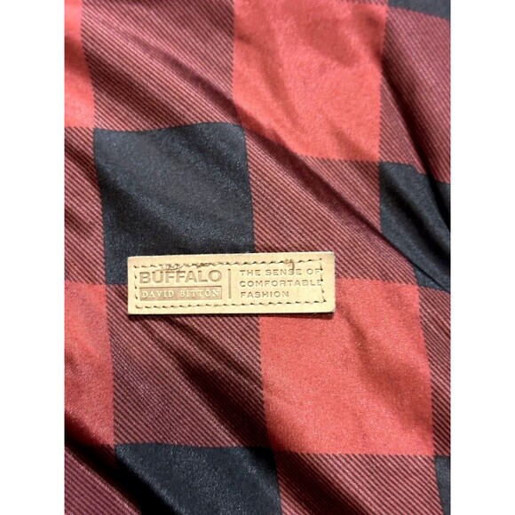 Buffalo David Bitton vest child L 14 16 or women S reversible plaid or fleece - Picture 11 of 12